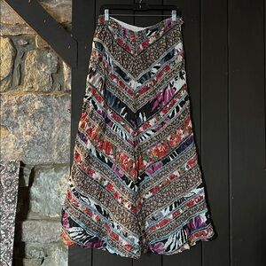 Free People Patchwork Maxi Skirt Sz 6